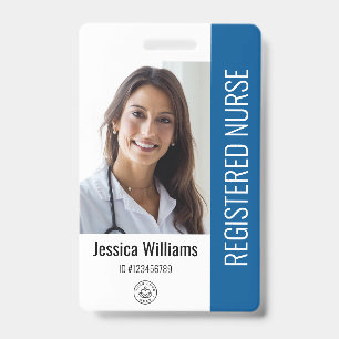 Personalized Hospital Employee Logo & Photo ID Badge