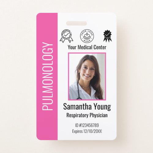 Personalized Hospital Employee Logo  Photo ID Badge