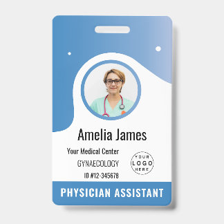 Personalized Hospital Employee Logo & Photo ID Badge