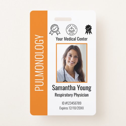 Personalized Hospital Employee Logo  Photo ID  Badge