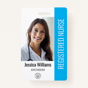 Personalized Hospital Employee Logo & Photo ID Badge