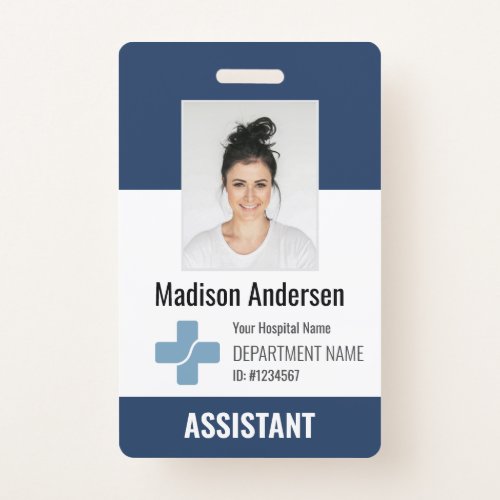 Personalized Hospital Employee Logo & Photo ID Badge