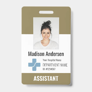 Personalized Hospital Employee Logo & Photo ID Badge