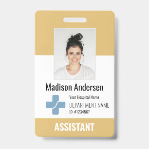 Personalized Hospital Employee Logo & Photo ID Badge