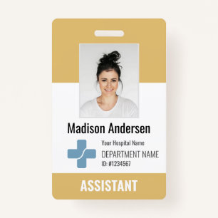 Personalized Hospital Employee Logo & Photo ID Badge