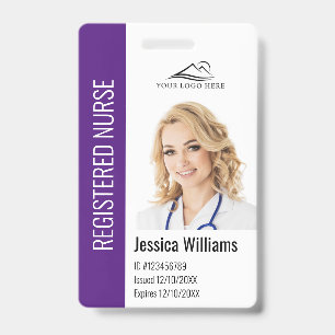 Personalized Hospital Employee Logo & Photo ID Badge