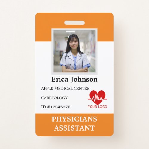 Personalized Hospital Employee Logo  Photo ID ID  Badge