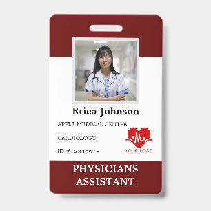Personalized Hospital Employee Logo & Photo ID ID  Badge