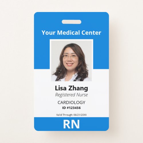 Personalized Hospital Employee Photo Badge