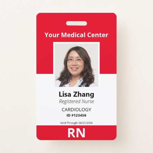 Personalized Hospital Employee Photo Badge