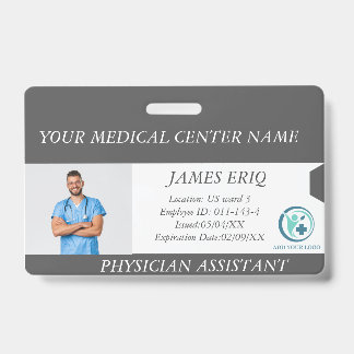 personalized Hospital Employee Photo ID Badge