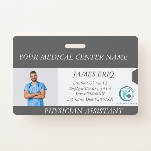 personalized Hospital Employee Photo ID Badge