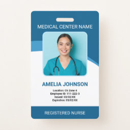 Personalized Hospital Employee Photo ID Badge | Zazzle