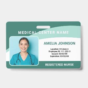 Personalized Hospital Employee Photo ID Badge