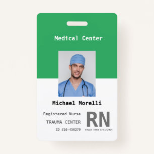 Personalized Hospital Employee Photo ID Badge