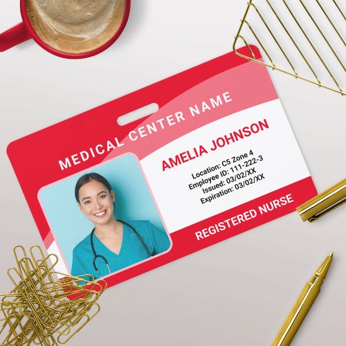 Personalized Hospital Employee Photo ID Badge