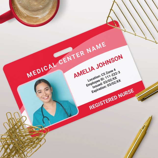 Personalized Hospital Employee Photo ID Badge (Creator Uploaded)