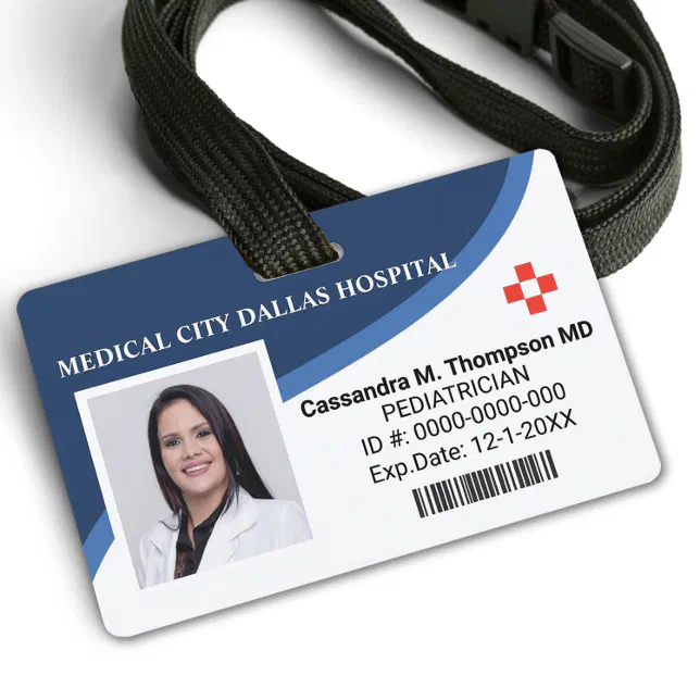 Personalized Hospital Employee Photo ID Badge | Zazzle