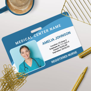 Personalized Hospital Employee Photo ID Badge