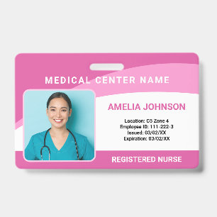 Personalized Hospital Employee Photo ID Badge