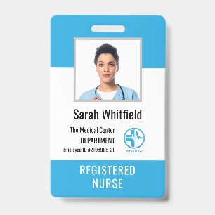 Personalized Hospital Logo & Employee Photo ID Badge