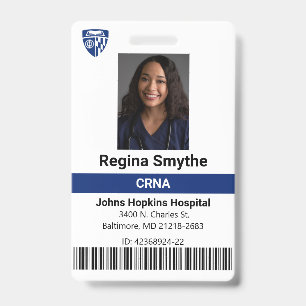 Personalized Hospital Medical ID Badge Template