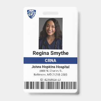 Personalized Hospital Medical ID Badge Template