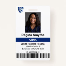 Personalized Hospital Medical ID Badge Template
