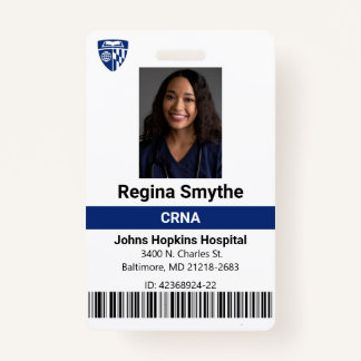 Personalized Hospital Medical ID Badge Template