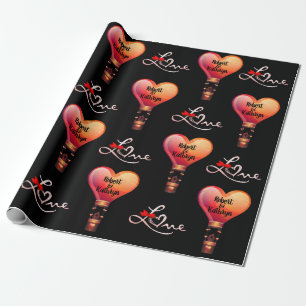 Personalized Hot Air Balloons Wrapping Paper