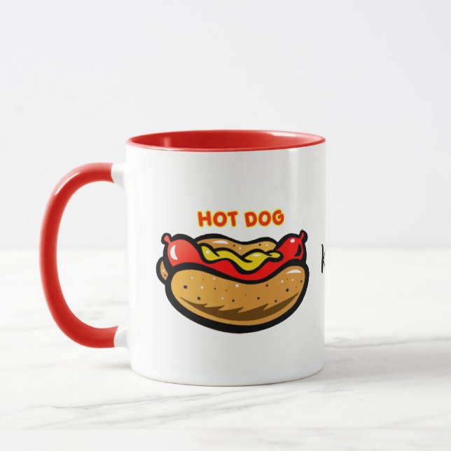 Personalized Hot Dog  Mug (Left)
