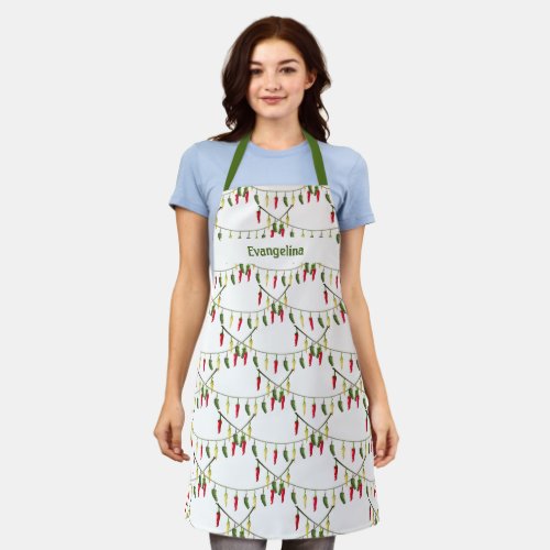 Personalized Hot Peppers Apron