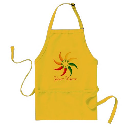 Personalized Hot Peppers Chef Kitchen Apron