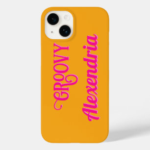 Personalized Hot Pink and Orange Case-Mate iPhone 14 Case