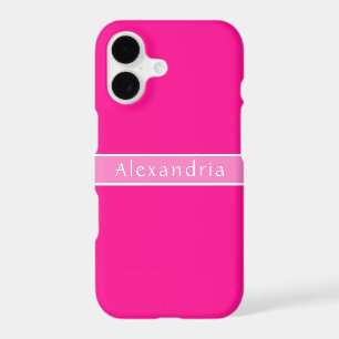 Personalized Hot Pink and Pink iPhone 17 Case