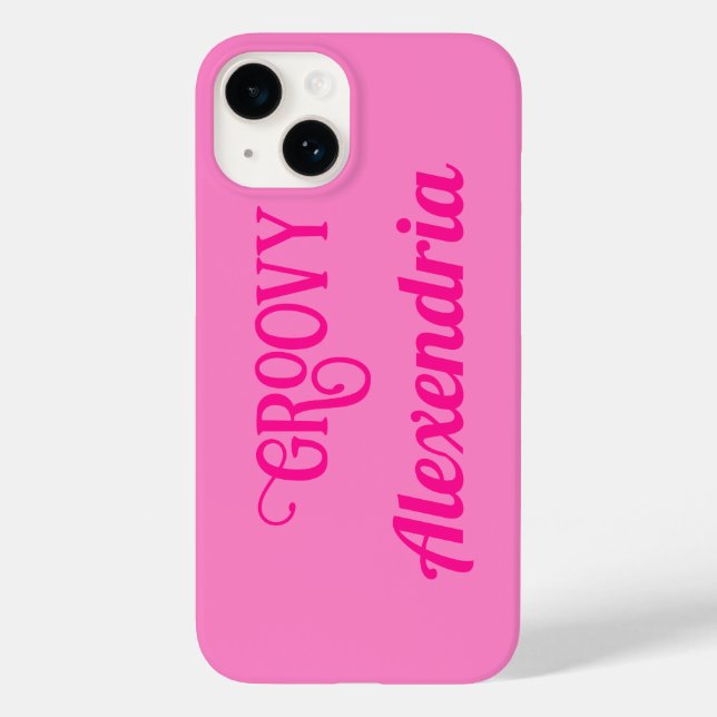 Personalized Hot Pink Case-Mate iPhone Case (Back)
