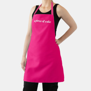 Personalized hot pink custom name text minimalist  apron