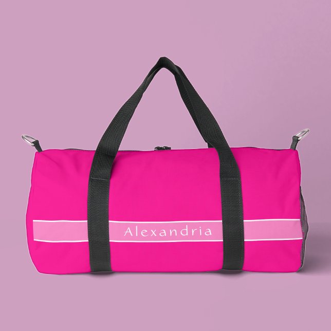 Personalized Hot Pink Gym Duffle Bag (Creator Uploaded)