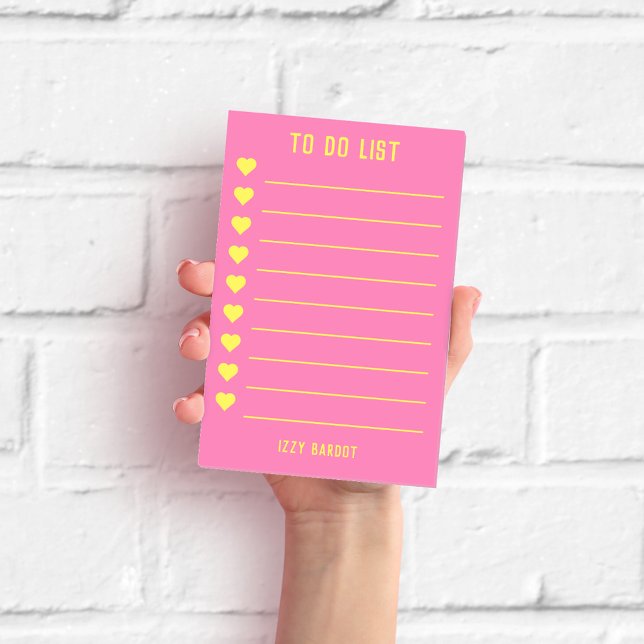 Personalized Hot Pink To Do List Notepad (Creator Uploaded)