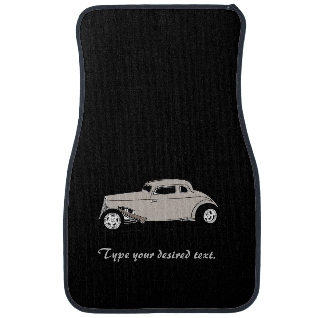 Personalized Hot rod floor mat (Front)