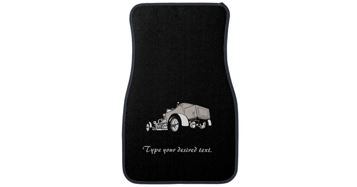 Personalized Hot rod floor mat | Zazzle.com