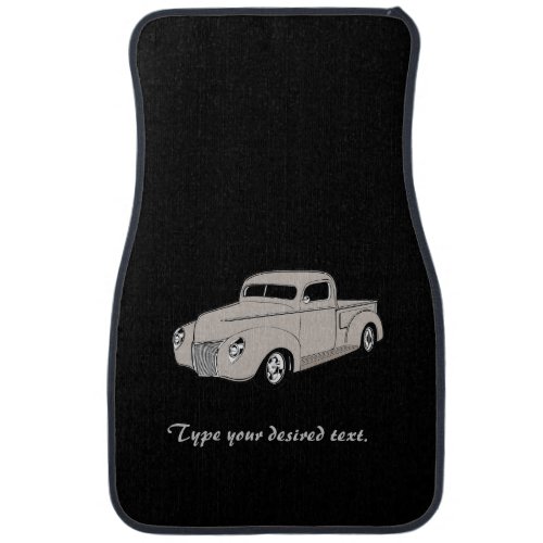 Personalized Hot rod floor mat