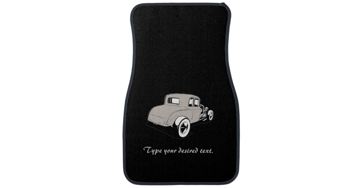 Personalized Hot rod floor mat Zazzle