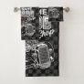 Personalized Hot Rod Shop Retro Garage Truck Bath Towel Set