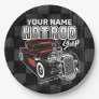 Personalized Hot Rod Shop Retro Garage Truck Paper Plates