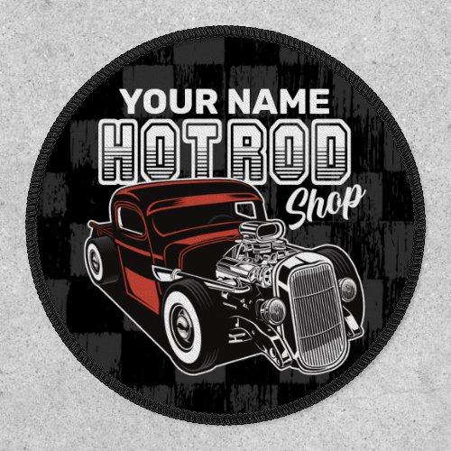 Personalized Hot Rod Shop Retro Garage Truck  Patch