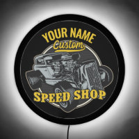 Personalized Hot Rod Speed Shop Racing Garage 