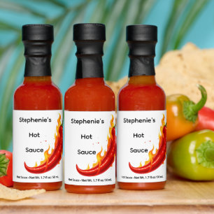 Personalized Hot Sauce Favors
