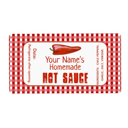 personalized hot sauce labels custom homemade food zazzlecom