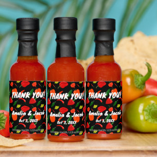 Personalized Hot Sauce Thank You Label